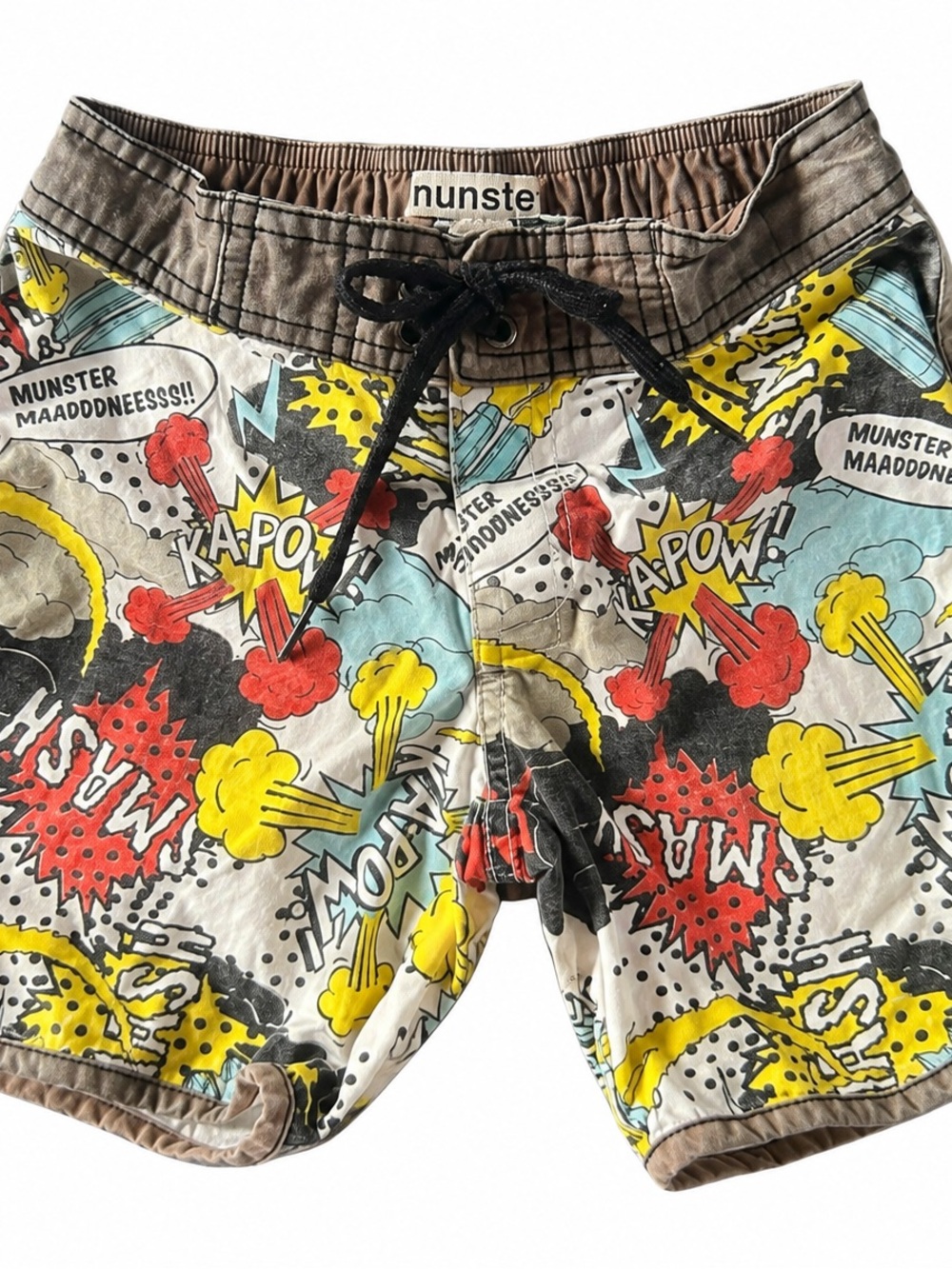 Munster Kids Size 4 Comic Print Board Shorts Swim Trunks